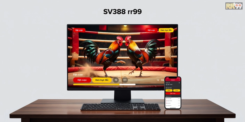 Giao diện phát sóng trực tiếp đá gà chọi rr99 trên SV388 với hình ảnh sắc nét
