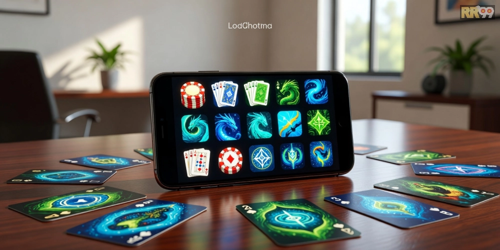 Hình minh họa giao diện tải game bài rr99 trên thiết bị di động hiện đại