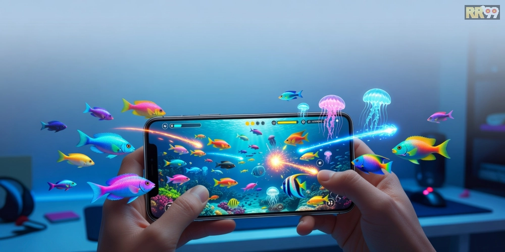 Minh họa giao diện tải game bắn cá online rr99 với đồ họa sống động
