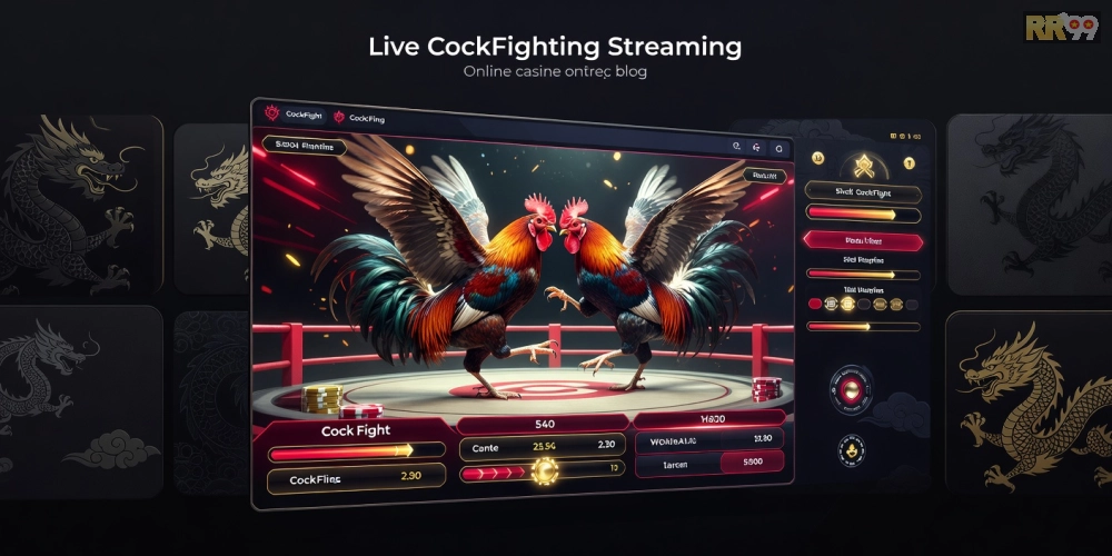 Hình minh họa giao diện xem đá gà trực tiếp tại casino RR99 với chất lượng HD sắc nét